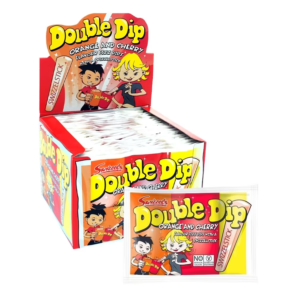 Classic Swizzels Double Dip, vegan-friendly and Halal, perfect for nostalgic sweet lovers.
